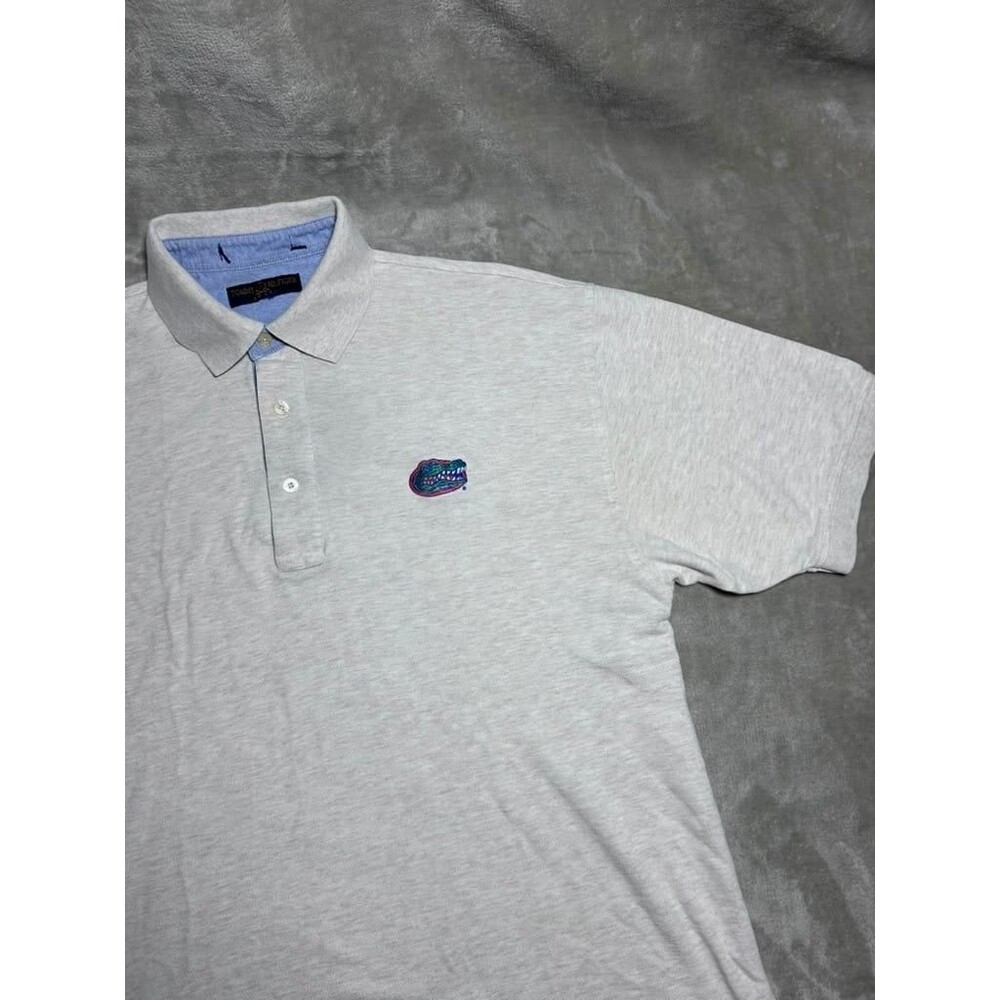 Tommy Hilfiger Florida Gators Men XL Beige College Embroidered Short Sleeve